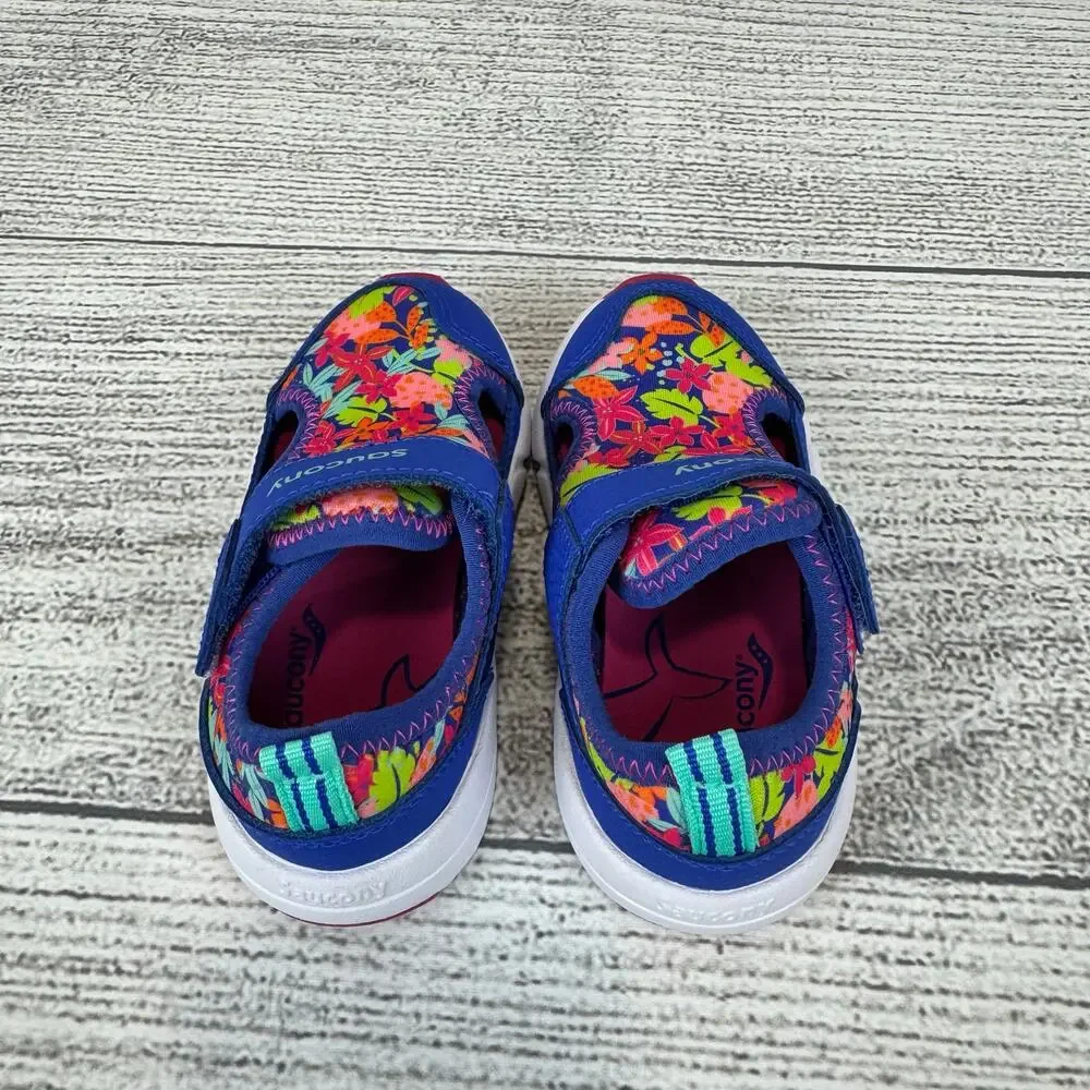 Saucony Girl's Bright Summer Quick Splash Water Sneakers Size 7